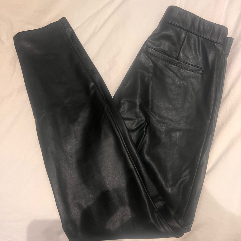 Zara Black Faux Leather Pant Size S